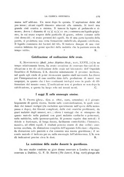 La clinica ostetrica rivista di ostetricia, ginecologia e pediatria. - A. 1, n. 1 (1899)-a. 40, n. 12 (dic. 1938)