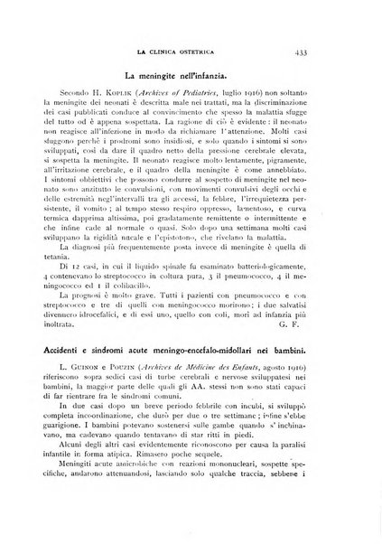 La clinica ostetrica rivista di ostetricia, ginecologia e pediatria. - A. 1, n. 1 (1899)-a. 40, n. 12 (dic. 1938)