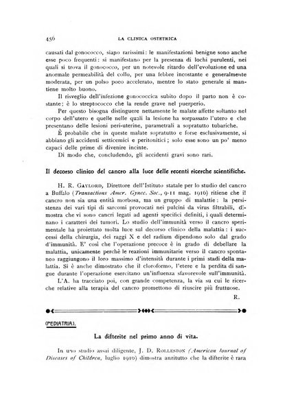 La clinica ostetrica rivista di ostetricia, ginecologia e pediatria. - A. 1, n. 1 (1899)-a. 40, n. 12 (dic. 1938)