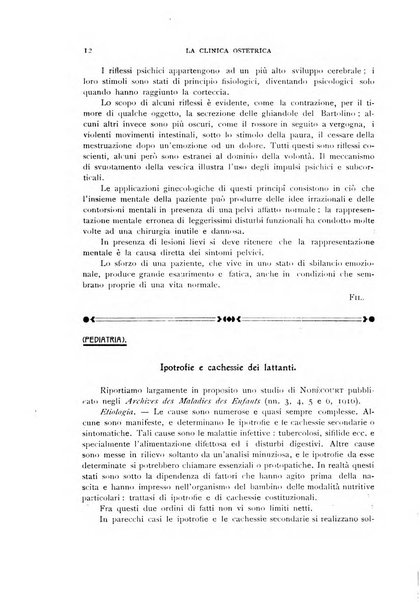 La clinica ostetrica rivista di ostetricia, ginecologia e pediatria. - A. 1, n. 1 (1899)-a. 40, n. 12 (dic. 1938)