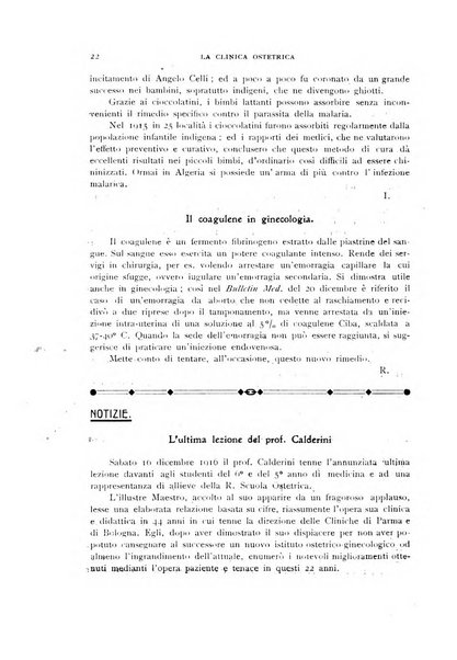 La clinica ostetrica rivista di ostetricia, ginecologia e pediatria. - A. 1, n. 1 (1899)-a. 40, n. 12 (dic. 1938)