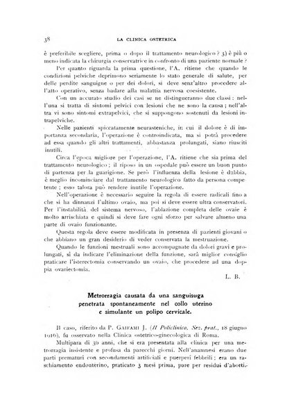 La clinica ostetrica rivista di ostetricia, ginecologia e pediatria. - A. 1, n. 1 (1899)-a. 40, n. 12 (dic. 1938)