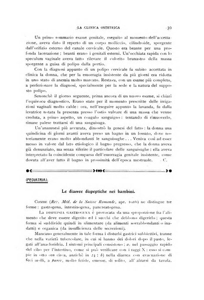 La clinica ostetrica rivista di ostetricia, ginecologia e pediatria. - A. 1, n. 1 (1899)-a. 40, n. 12 (dic. 1938)