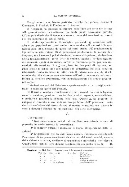 La clinica ostetrica rivista di ostetricia, ginecologia e pediatria. - A. 1, n. 1 (1899)-a. 40, n. 12 (dic. 1938)