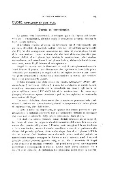 La clinica ostetrica rivista di ostetricia, ginecologia e pediatria. - A. 1, n. 1 (1899)-a. 40, n. 12 (dic. 1938)