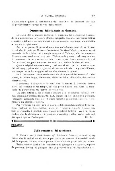 La clinica ostetrica rivista di ostetricia, ginecologia e pediatria. - A. 1, n. 1 (1899)-a. 40, n. 12 (dic. 1938)