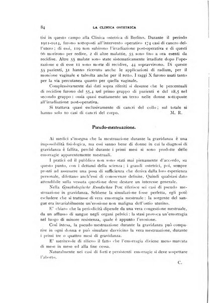 La clinica ostetrica rivista di ostetricia, ginecologia e pediatria. - A. 1, n. 1 (1899)-a. 40, n. 12 (dic. 1938)