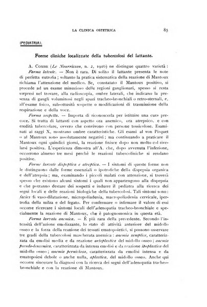 La clinica ostetrica rivista di ostetricia, ginecologia e pediatria. - A. 1, n. 1 (1899)-a. 40, n. 12 (dic. 1938)