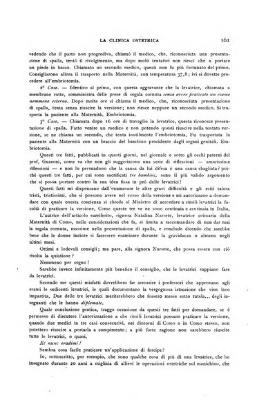 La clinica ostetrica rivista di ostetricia, ginecologia e pediatria. - A. 1, n. 1 (1899)-a. 40, n. 12 (dic. 1938)