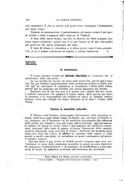 La clinica ostetrica rivista di ostetricia, ginecologia e pediatria. - A. 1, n. 1 (1899)-a. 40, n. 12 (dic. 1938)