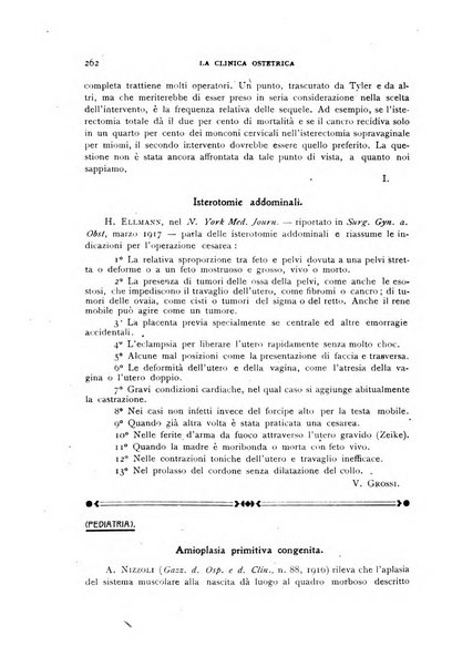 La clinica ostetrica rivista di ostetricia, ginecologia e pediatria. - A. 1, n. 1 (1899)-a. 40, n. 12 (dic. 1938)