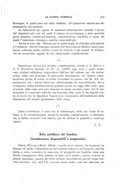 La clinica ostetrica rivista di ostetricia, ginecologia e pediatria. - A. 1, n. 1 (1899)-a. 40, n. 12 (dic. 1938)