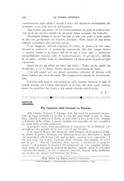 La clinica ostetrica rivista di ostetricia, ginecologia e pediatria. - A. 1, n. 1 (1899)-a. 40, n. 12 (dic. 1938)