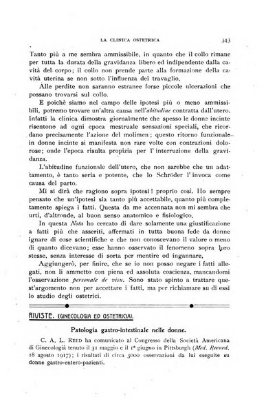 La clinica ostetrica rivista di ostetricia, ginecologia e pediatria. - A. 1, n. 1 (1899)-a. 40, n. 12 (dic. 1938)