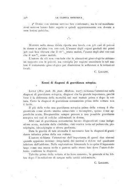 La clinica ostetrica rivista di ostetricia, ginecologia e pediatria. - A. 1, n. 1 (1899)-a. 40, n. 12 (dic. 1938)