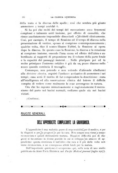 La clinica ostetrica rivista di ostetricia, ginecologia e pediatria. - A. 1, n. 1 (1899)-a. 40, n. 12 (dic. 1938)