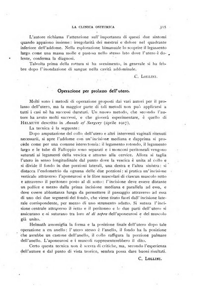 La clinica ostetrica rivista di ostetricia, ginecologia e pediatria. - A. 1, n. 1 (1899)-a. 40, n. 12 (dic. 1938)