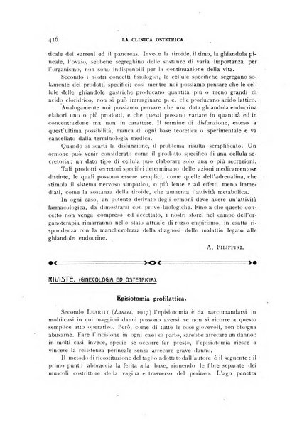 La clinica ostetrica rivista di ostetricia, ginecologia e pediatria. - A. 1, n. 1 (1899)-a. 40, n. 12 (dic. 1938)