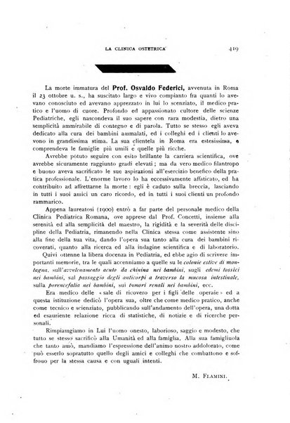 La clinica ostetrica rivista di ostetricia, ginecologia e pediatria. - A. 1, n. 1 (1899)-a. 40, n. 12 (dic. 1938)