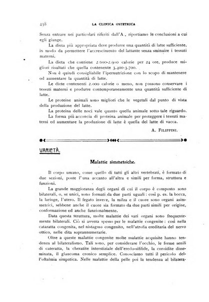 La clinica ostetrica rivista di ostetricia, ginecologia e pediatria. - A. 1, n. 1 (1899)-a. 40, n. 12 (dic. 1938)