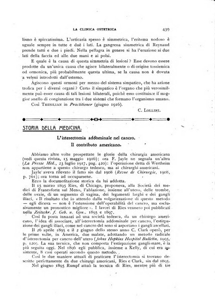 La clinica ostetrica rivista di ostetricia, ginecologia e pediatria. - A. 1, n. 1 (1899)-a. 40, n. 12 (dic. 1938)