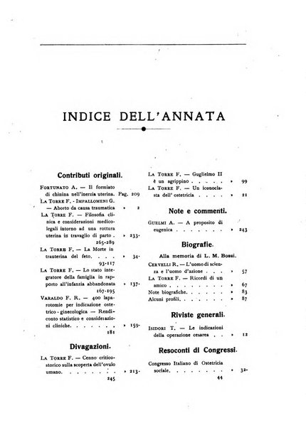 La clinica ostetrica rivista di ostetricia, ginecologia e pediatria. - A. 1, n. 1 (1899)-a. 40, n. 12 (dic. 1938)