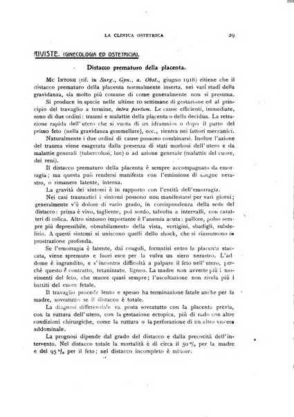 La clinica ostetrica rivista di ostetricia, ginecologia e pediatria. - A. 1, n. 1 (1899)-a. 40, n. 12 (dic. 1938)