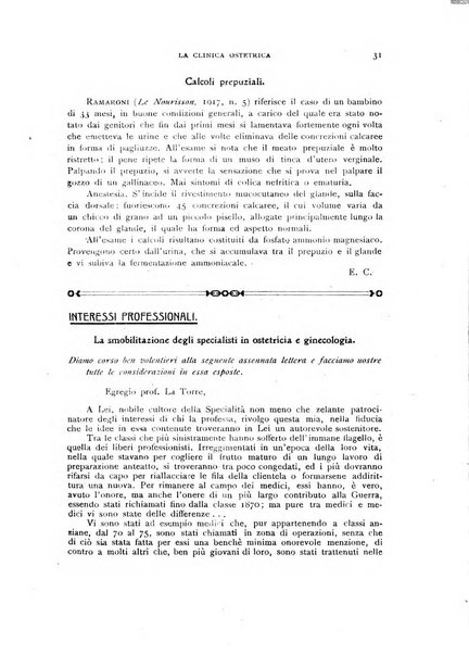 La clinica ostetrica rivista di ostetricia, ginecologia e pediatria. - A. 1, n. 1 (1899)-a. 40, n. 12 (dic. 1938)