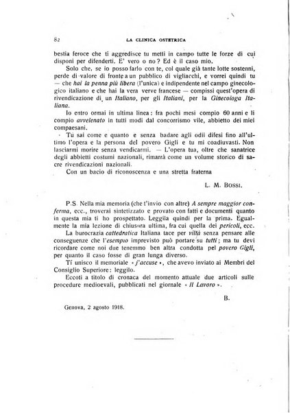 La clinica ostetrica rivista di ostetricia, ginecologia e pediatria. - A. 1, n. 1 (1899)-a. 40, n. 12 (dic. 1938)