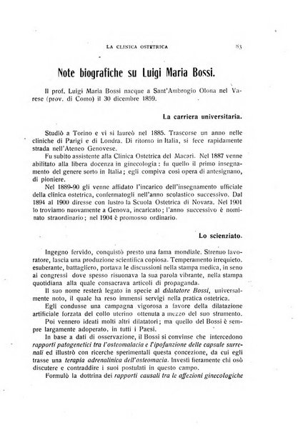 La clinica ostetrica rivista di ostetricia, ginecologia e pediatria. - A. 1, n. 1 (1899)-a. 40, n. 12 (dic. 1938)