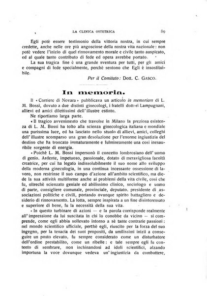 La clinica ostetrica rivista di ostetricia, ginecologia e pediatria. - A. 1, n. 1 (1899)-a. 40, n. 12 (dic. 1938)