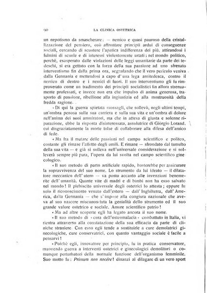 La clinica ostetrica rivista di ostetricia, ginecologia e pediatria. - A. 1, n. 1 (1899)-a. 40, n. 12 (dic. 1938)