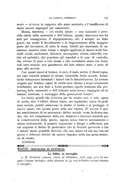 La clinica ostetrica rivista di ostetricia, ginecologia e pediatria. - A. 1, n. 1 (1899)-a. 40, n. 12 (dic. 1938)