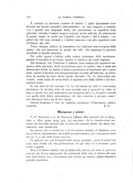 La clinica ostetrica rivista di ostetricia, ginecologia e pediatria. - A. 1, n. 1 (1899)-a. 40, n. 12 (dic. 1938)