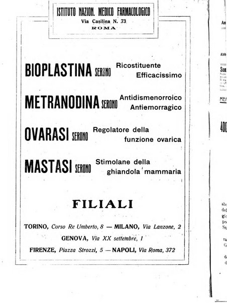 La clinica ostetrica rivista di ostetricia, ginecologia e pediatria. - A. 1, n. 1 (1899)-a. 40, n. 12 (dic. 1938)