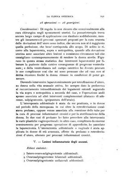 La clinica ostetrica rivista di ostetricia, ginecologia e pediatria. - A. 1, n. 1 (1899)-a. 40, n. 12 (dic. 1938)