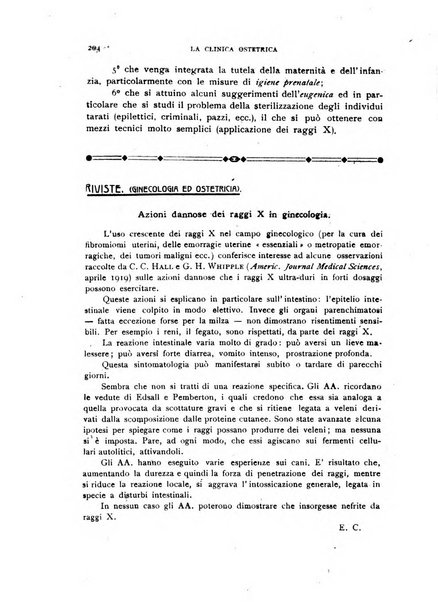 La clinica ostetrica rivista di ostetricia, ginecologia e pediatria. - A. 1, n. 1 (1899)-a. 40, n. 12 (dic. 1938)