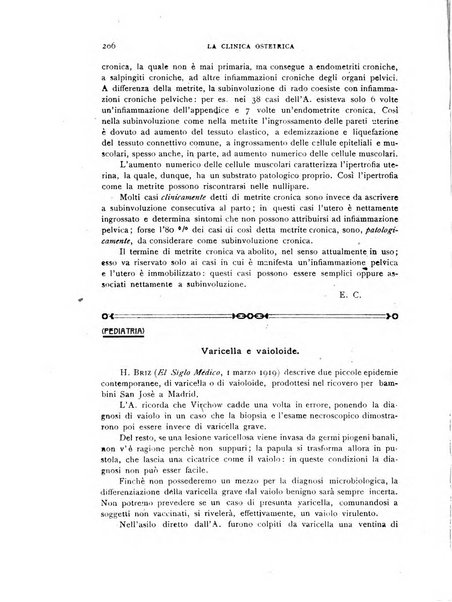 La clinica ostetrica rivista di ostetricia, ginecologia e pediatria. - A. 1, n. 1 (1899)-a. 40, n. 12 (dic. 1938)