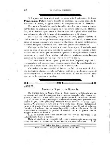 La clinica ostetrica rivista di ostetricia, ginecologia e pediatria. - A. 1, n. 1 (1899)-a. 40, n. 12 (dic. 1938)