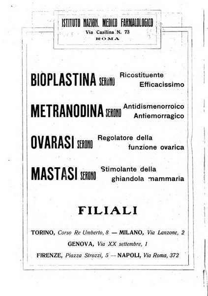 La clinica ostetrica rivista di ostetricia, ginecologia e pediatria. - A. 1, n. 1 (1899)-a. 40, n. 12 (dic. 1938)