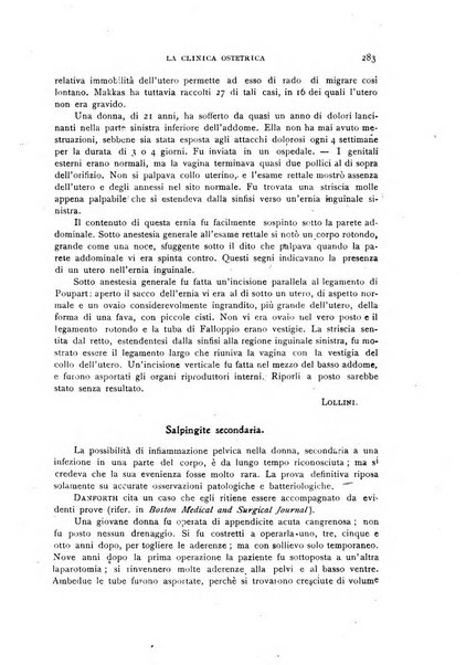 La clinica ostetrica rivista di ostetricia, ginecologia e pediatria. - A. 1, n. 1 (1899)-a. 40, n. 12 (dic. 1938)