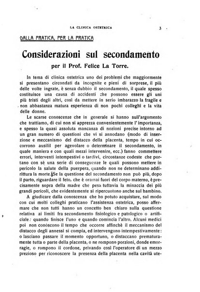 La clinica ostetrica rivista di ostetricia, ginecologia e pediatria. - A. 1, n. 1 (1899)-a. 40, n. 12 (dic. 1938)