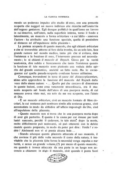 La clinica ostetrica rivista di ostetricia, ginecologia e pediatria. - A. 1, n. 1 (1899)-a. 40, n. 12 (dic. 1938)