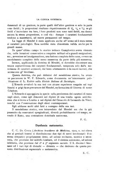 La clinica ostetrica rivista di ostetricia, ginecologia e pediatria. - A. 1, n. 1 (1899)-a. 40, n. 12 (dic. 1938)