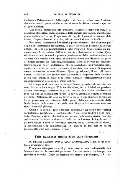 La clinica ostetrica rivista di ostetricia, ginecologia e pediatria. - A. 1, n. 1 (1899)-a. 40, n. 12 (dic. 1938)