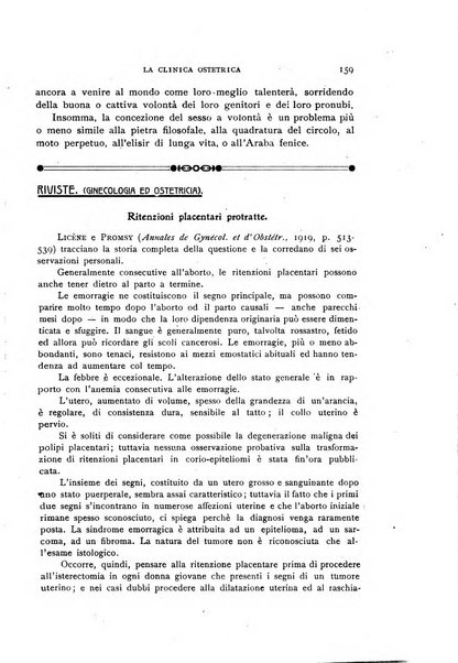 La clinica ostetrica rivista di ostetricia, ginecologia e pediatria. - A. 1, n. 1 (1899)-a. 40, n. 12 (dic. 1938)