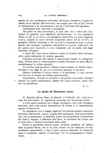 La clinica ostetrica rivista di ostetricia, ginecologia e pediatria. - A. 1, n. 1 (1899)-a. 40, n. 12 (dic. 1938)