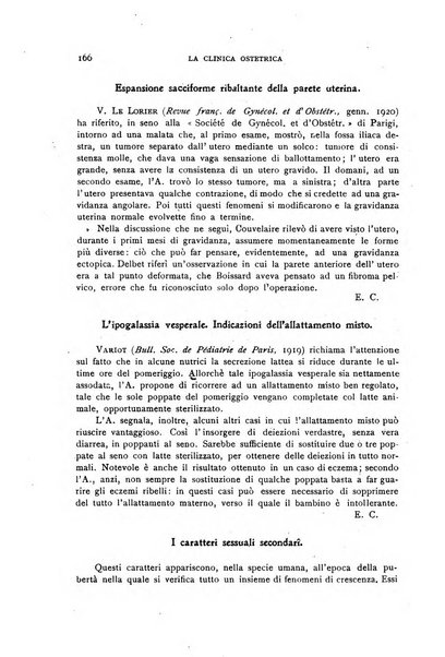 La clinica ostetrica rivista di ostetricia, ginecologia e pediatria. - A. 1, n. 1 (1899)-a. 40, n. 12 (dic. 1938)