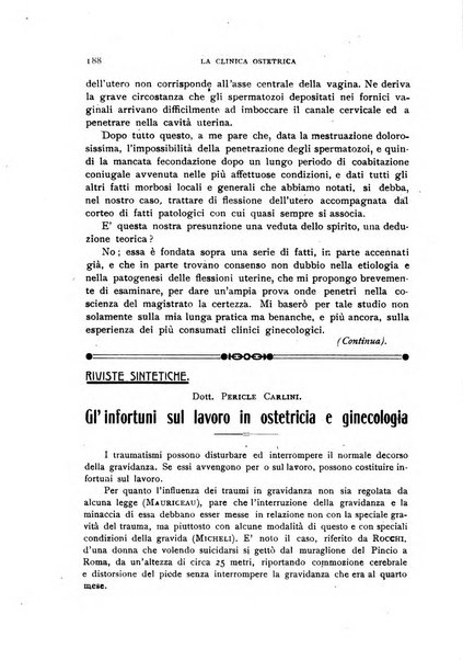 La clinica ostetrica rivista di ostetricia, ginecologia e pediatria. - A. 1, n. 1 (1899)-a. 40, n. 12 (dic. 1938)