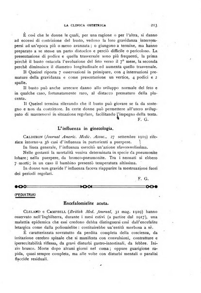 La clinica ostetrica rivista di ostetricia, ginecologia e pediatria. - A. 1, n. 1 (1899)-a. 40, n. 12 (dic. 1938)